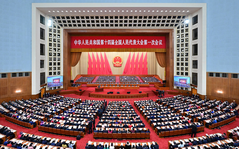 3月5日，第十四屆全國人民代表大會第一次會議在北京人民大會堂開幕。.jpg