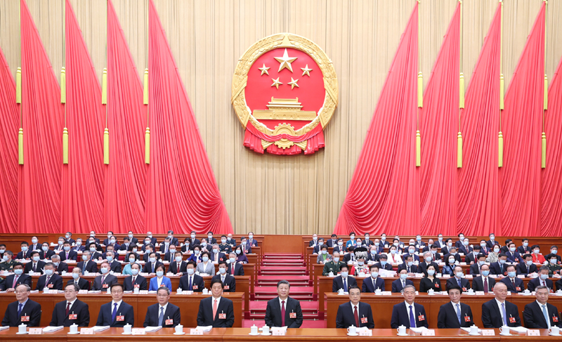 3月5日，第十四屆全國人民代表大會第一次會議在北京人民大會堂開幕。黨和國家領(lǐng)導人習近平、李克強、栗戰(zhàn)書、汪洋、李強、王滬寧、韓正、蔡奇、丁薛祥、李希、王岐山等出席會議。.jpg
